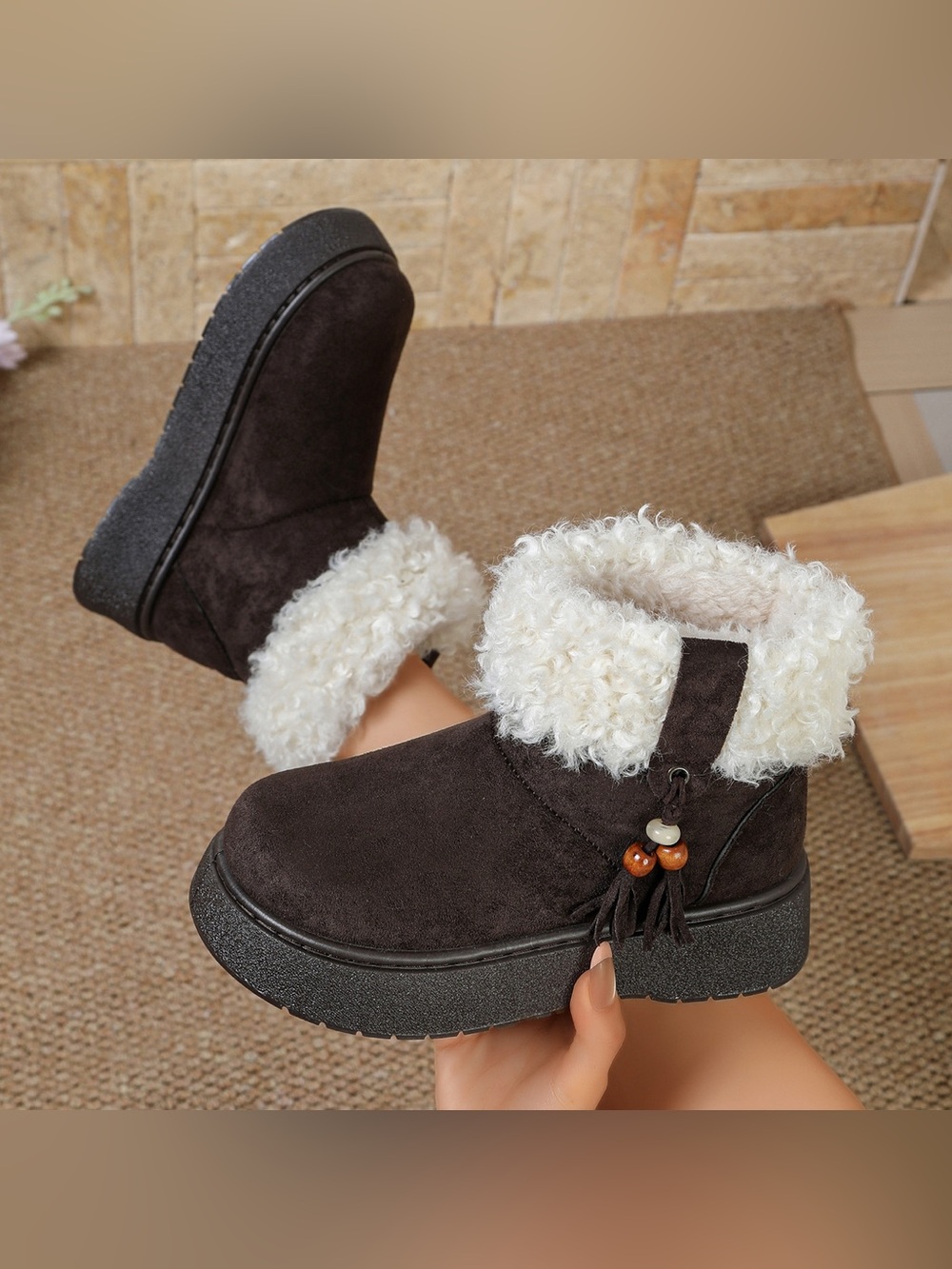 Round Toe Platform Boots - Picture 7 of 12